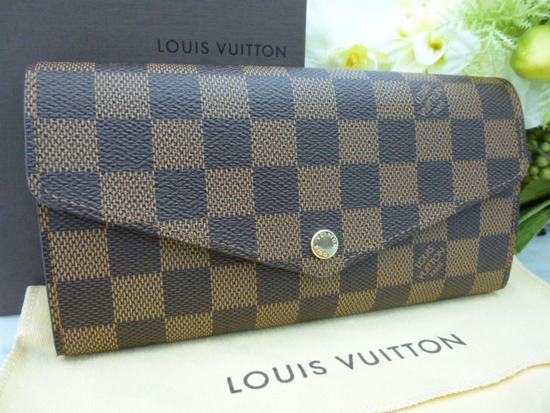 ルイヴィトンVUITTON ダミエ 長財布 ポルトフォイユサラ N63209